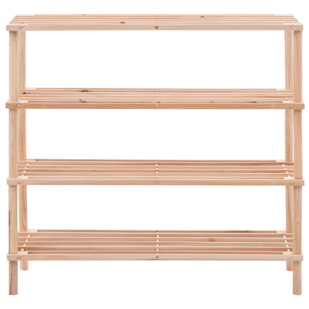 4-Tier Shoe Rack Solid Fir Wood- Shoe Racks & Organisers - HomeShopIreland - Home Shop Ireland - Shoe Racks & Organisers - 4-Tier Shoe Rack Solid Fir Wood