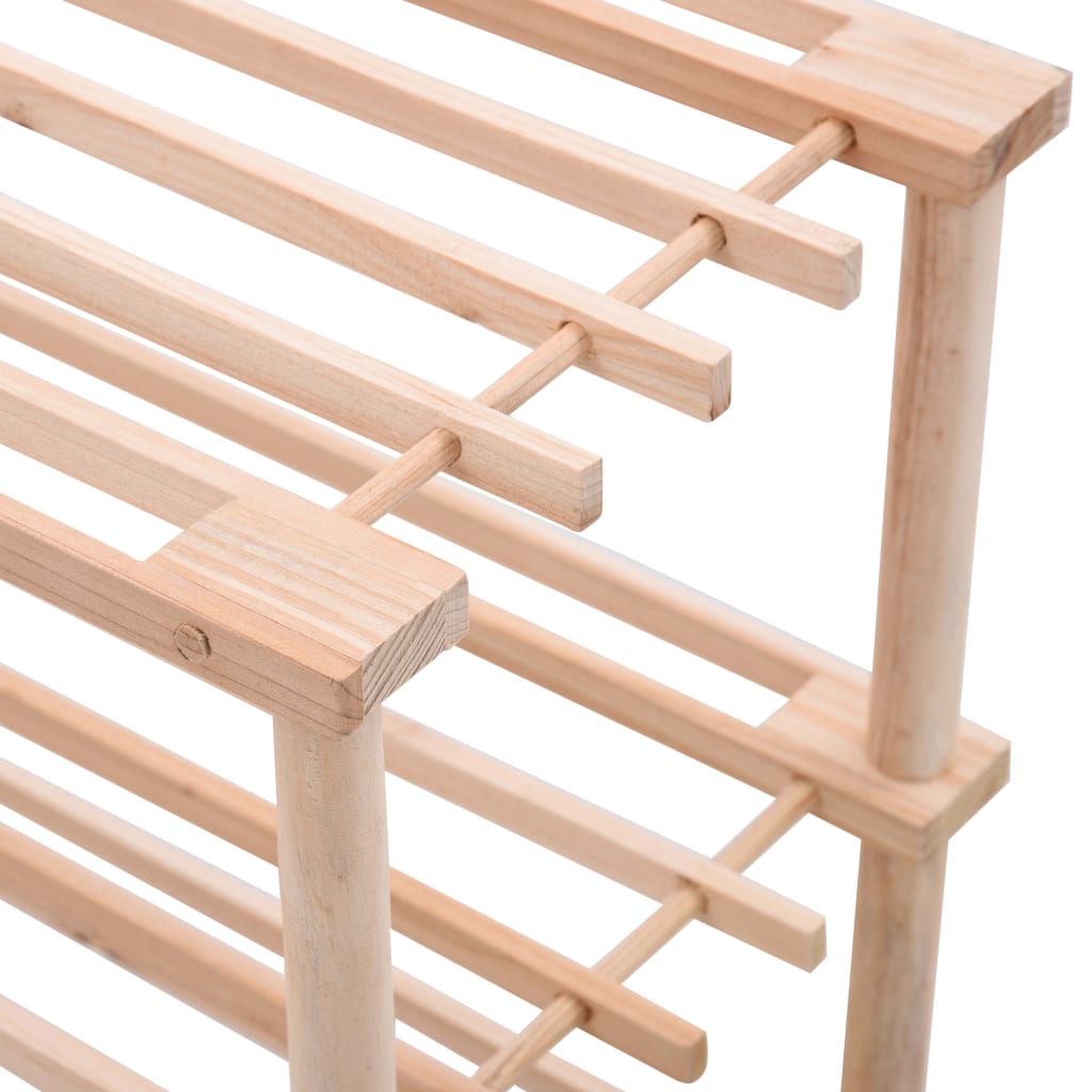 4-Tier Shoe Rack Solid Fir Wood- Shoe Racks & Organisers - HomeShopIreland - Home Shop Ireland - Shoe Racks & Organisers - 4-Tier Shoe Rack Solid Fir Wood