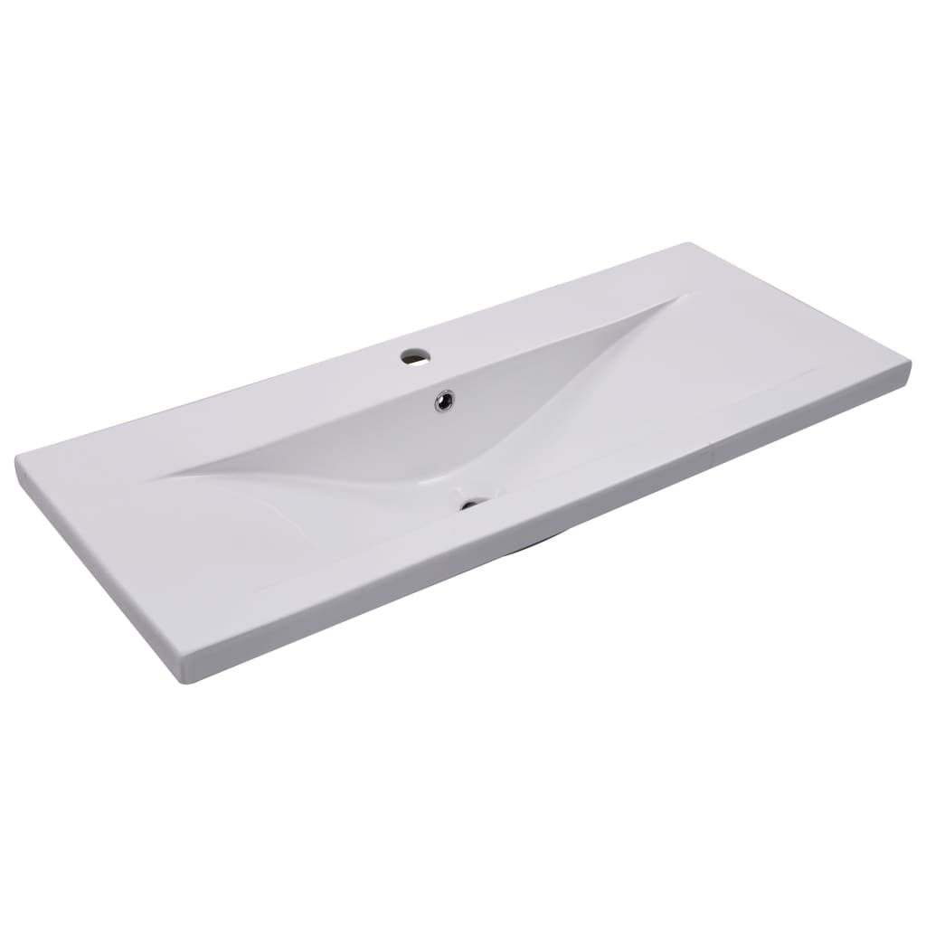 Built-in Basin 101x39.5x18.5 cm Ceramic White- Bathroom Basins - HomeShopIreland - Home Shop Ireland - Bathroom Basins - Built-in Basin 101x39.5x18.5 cm Ceramic White