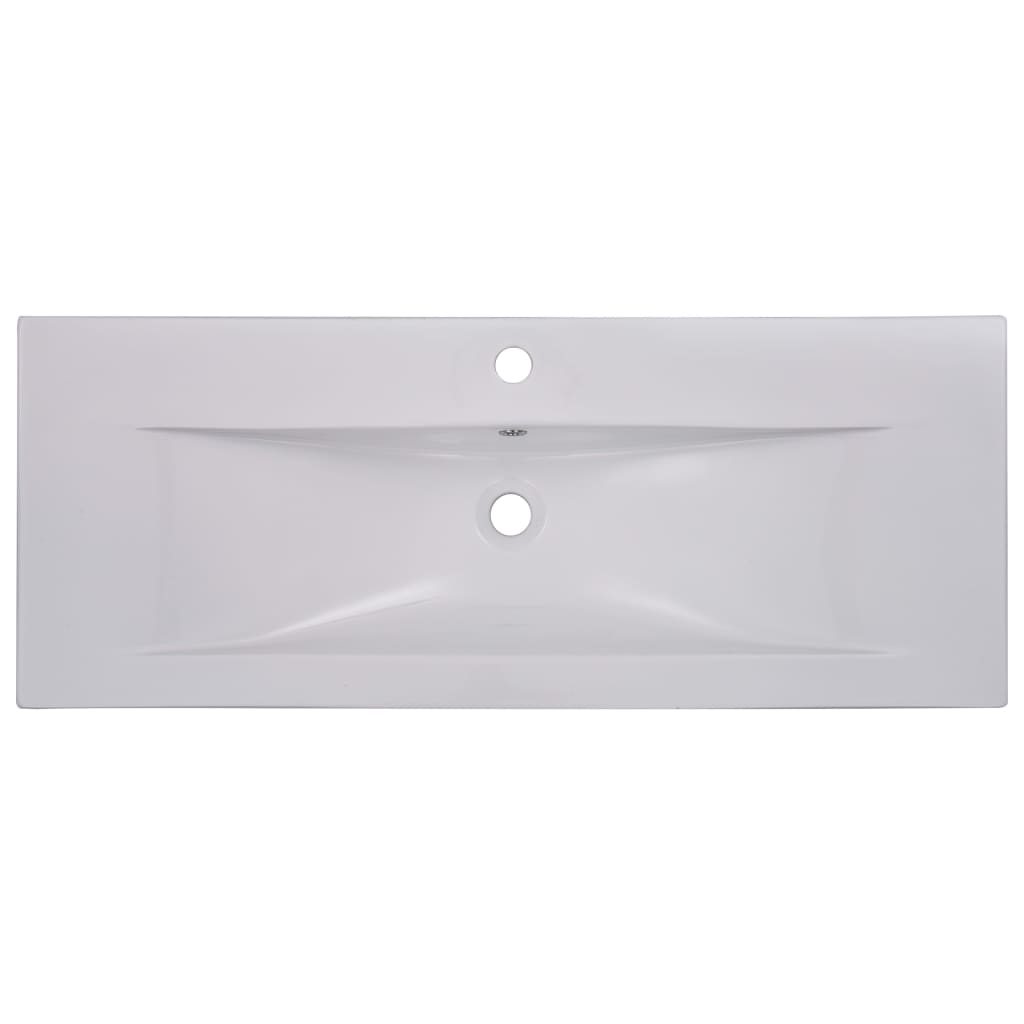 Built-in Basin 101x39.5x18.5 cm Ceramic White- Bathroom Basins - HomeShopIreland - Home Shop Ireland - Bathroom Basins - Built-in Basin 101x39.5x18.5 cm Ceramic White
