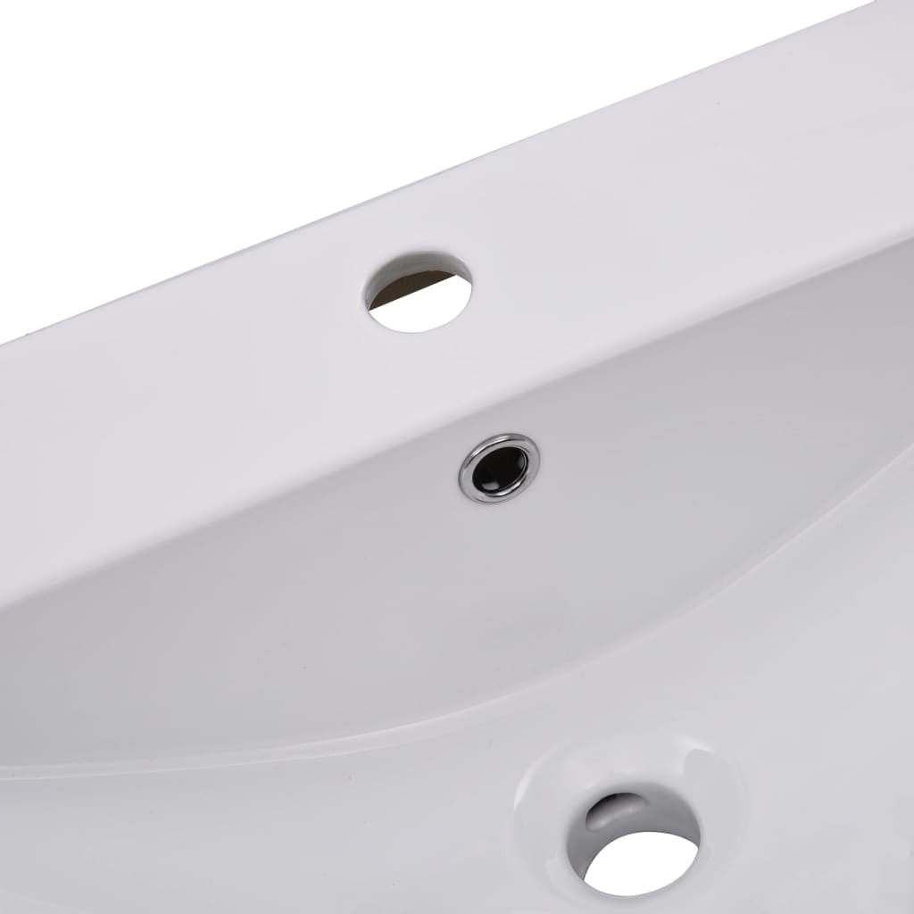 Built-in Basin 101x39.5x18.5 cm Ceramic White- Bathroom Basins - HomeShopIreland - Home Shop Ireland - Bathroom Basins - Built-in Basin 101x39.5x18.5 cm Ceramic White