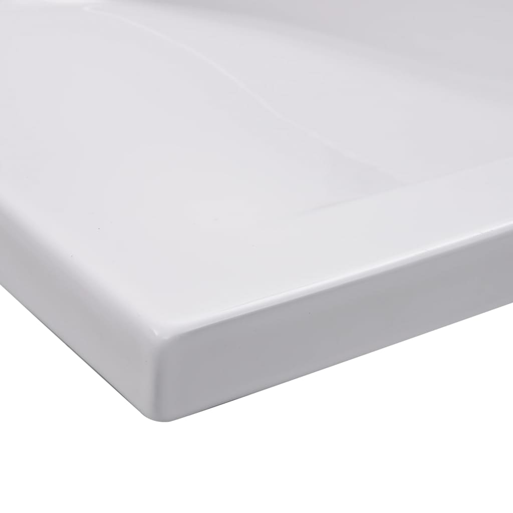 Built-in Basin 101x39.5x18.5 cm Ceramic White- Bathroom Basins - HomeShopIreland - Home Shop Ireland - Bathroom Basins - Built-in Basin 101x39.5x18.5 cm Ceramic White