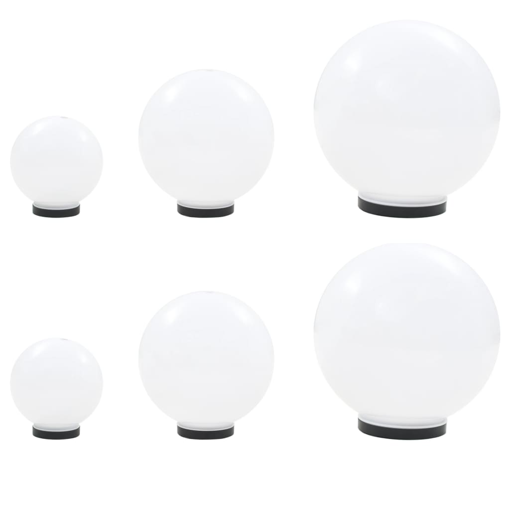 6 Piece LED Bowl Lamp Set Spherical 20/30/40 cm PMMA- Outdoor Lighting - HomeShopIreland - Home Shop Ireland - Outdoor Lighting - 6 Piece LED Bowl Lamp Set Spherical 20/30/40 cm PMMA