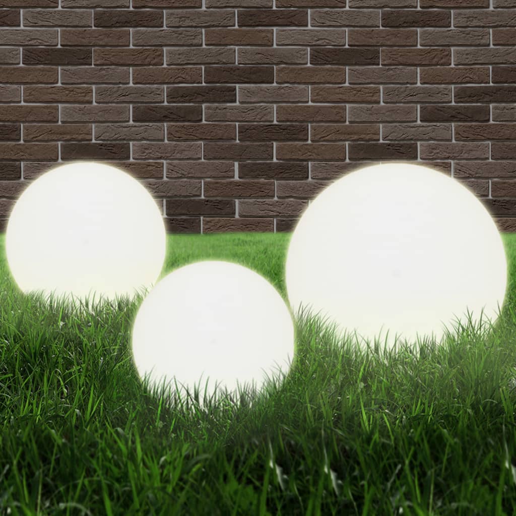 6 Piece LED Bowl Lamp Set Spherical 20/30/40 cm PMMA- Outdoor Lighting - HomeShopIreland - Home Shop Ireland - Outdoor Lighting - 6 Piece LED Bowl Lamp Set Spherical 20/30/40 cm PMMA