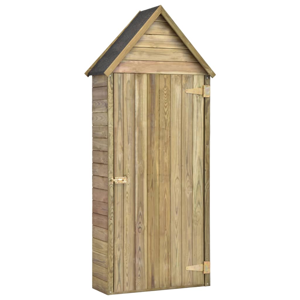 Garden Tool Shed with Door 77x37x178 cm Impregnated Pinewood- Sheds, Garages & Carports - HomeShopIreland - Home Shop Ireland - Sheds, Garages & Carports - Garden Tool Shed with Door 77x37x178 cm Impregnated Pinewood