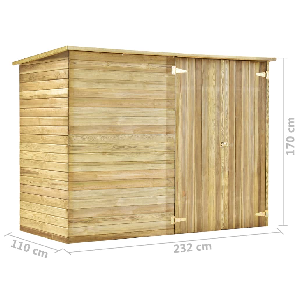 Garden Shed House 232x110x170 cm Impregnated Pinewood- Sheds, Garages & Carports - HomeShopIreland - Home Shop Ireland - Sheds, Garages & Carports - Garden Shed House 232x110x170 cm Impregnated Pinewood