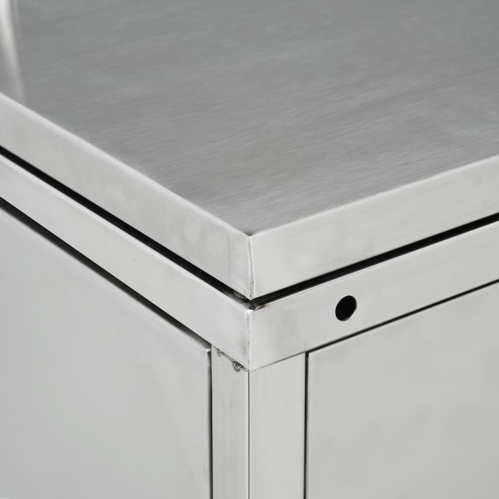Double Wheelie Bin Shed 240 L Stainless Steel- Waste Container Enclosures - HomeShopIreland - Home Shop Ireland - Waste Container Enclosures - Double Wheelie Bin Shed 240 L Stainless Steel