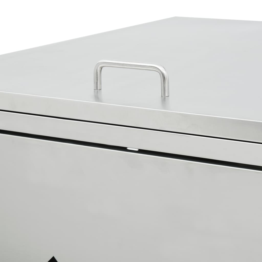 Double Wheelie Bin Shed 240 L Stainless Steel- Waste Container Enclosures - HomeShopIreland - Home Shop Ireland - Waste Container Enclosures - Double Wheelie Bin Shed 240 L Stainless Steel