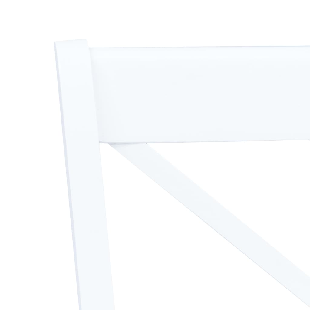 Dining Chairs 6 pcs White Solid Rubber Wood- Kitchen & Dining Room Chairs - HomeShopIreland - Home Shop Ireland - Kitchen & Dining Room Chairs - Dining Chairs 6 pcs White Solid Rubber Wood