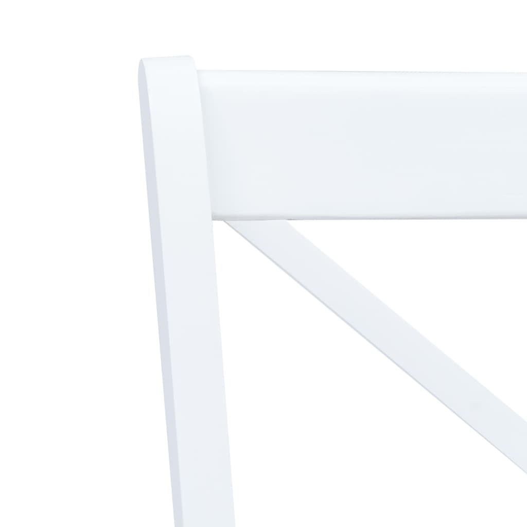 Dining Chairs 6 pcs White and Light Wood Solid Rubber Wood- Kitchen & Dining Room Chairs - HomeShopIreland - Home Shop Ireland - Kitchen & Dining Room Chairs - Dining Chairs 6 pcs White and Light Wood Solid Rubber Wood