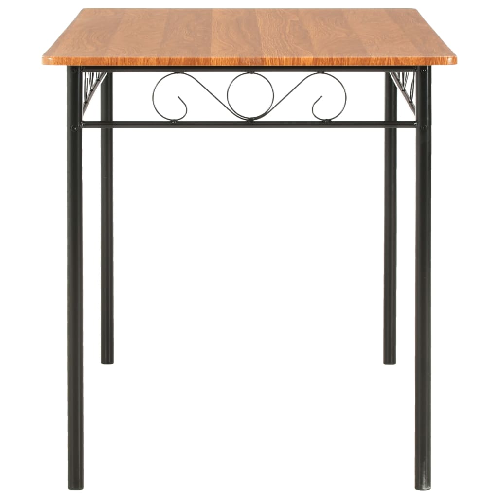 7 Piece Dining Set MDF and Steel Brown- Kitchen & Dining Furniture Sets - HomeShopIreland - Home Shop Ireland - Kitchen & Dining Furniture Sets - 7 Piece Dining Set MDF and Steel Brown
