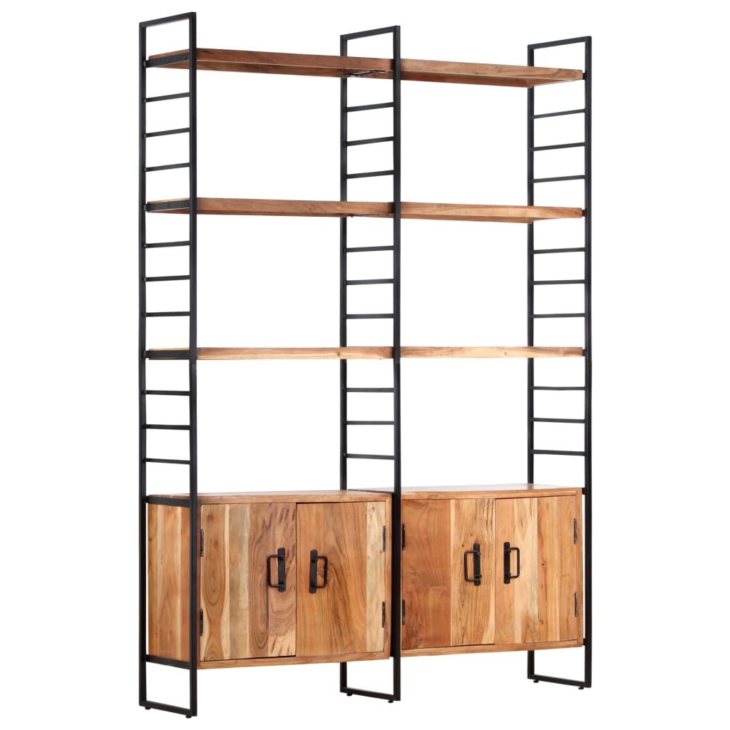 4-Tier Bookcase 124x30x180 cm Solid Acacia Wood- Bookcases & Standing Shelves - HomeShopIreland - Home Shop Ireland - Bookcases & Standing Shelves - 4-Tier Bookcase 124x30x180 cm Solid Acacia Wood