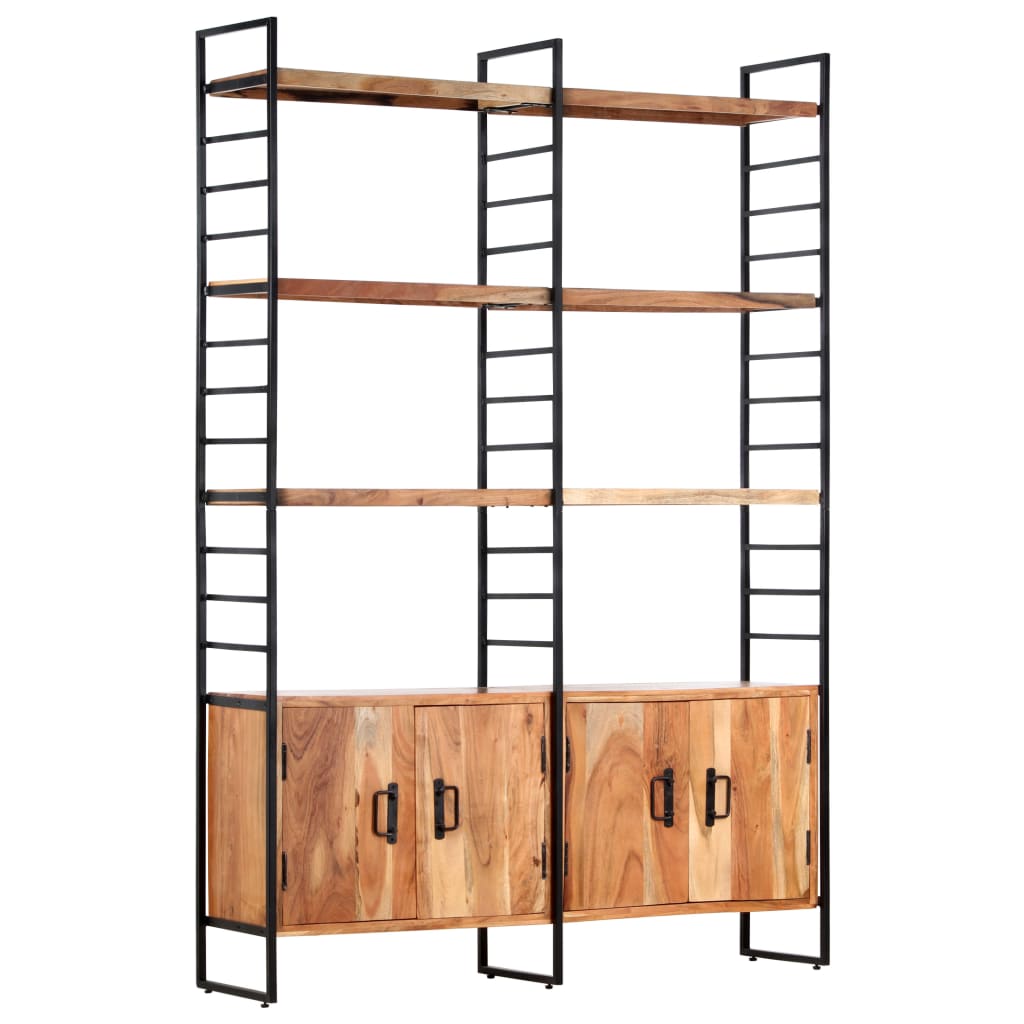 4-Tier Bookcase 124x30x180 cm Solid Acacia Wood- Bookcases & Standing Shelves - HomeShopIreland - Home Shop Ireland - Bookcases & Standing Shelves - 4-Tier Bookcase 124x30x180 cm Solid Acacia Wood