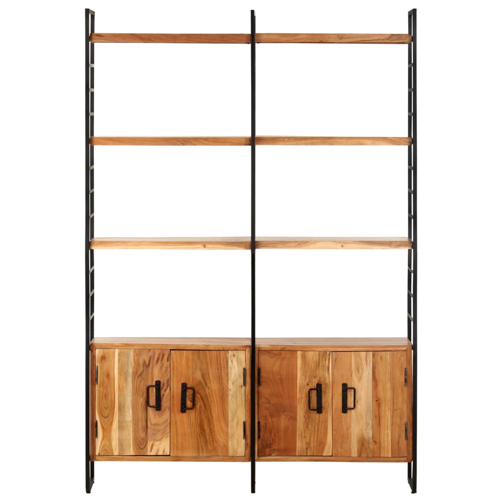 4-Tier Bookcase 124x30x180 cm Solid Acacia Wood- Bookcases & Standing Shelves - HomeShopIreland - Home Shop Ireland - Bookcases & Standing Shelves - 4-Tier Bookcase 124x30x180 cm Solid Acacia Wood