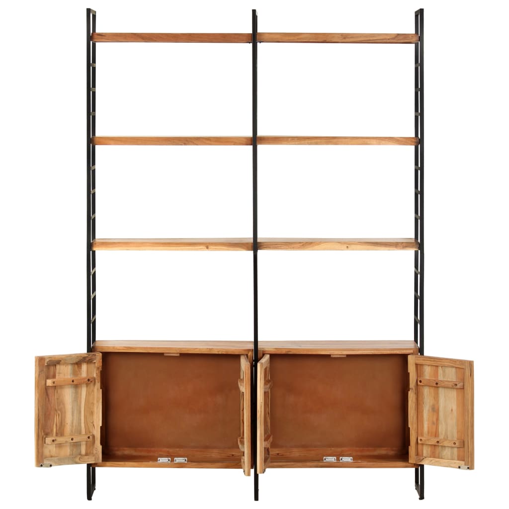 4-Tier Bookcase 124x30x180 cm Solid Acacia Wood- Bookcases & Standing Shelves - HomeShopIreland - Home Shop Ireland - Bookcases & Standing Shelves - 4-Tier Bookcase 124x30x180 cm Solid Acacia Wood