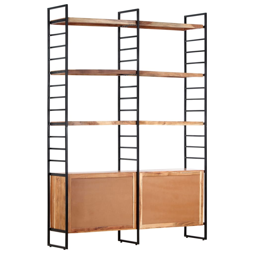 4-Tier Bookcase 124x30x180 cm Solid Acacia Wood- Bookcases & Standing Shelves - HomeShopIreland - Home Shop Ireland - Bookcases & Standing Shelves - 4-Tier Bookcase 124x30x180 cm Solid Acacia Wood