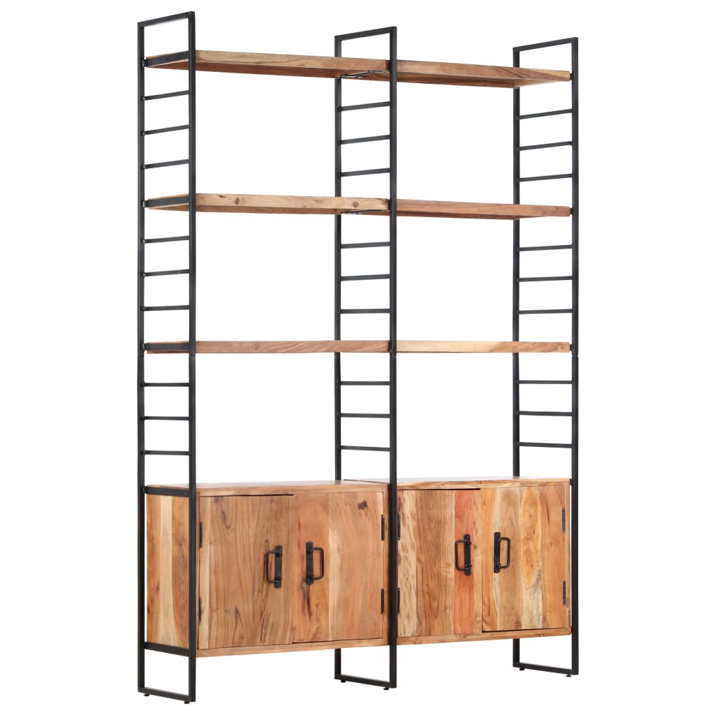 4-Tier Bookcase 124x30x180 cm Solid Acacia Wood- Bookcases & Standing Shelves - HomeShopIreland - Home Shop Ireland - Bookcases & Standing Shelves - 4-Tier Bookcase 124x30x180 cm Solid Acacia Wood
