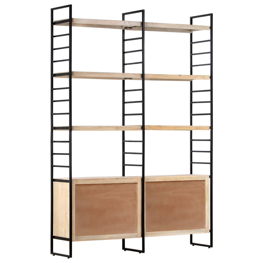 4-Tier Bookcase 124x30x180 cm Solid Mango Wood- Bookcases & Standing Shelves - HomeShopIreland - Home Shop Ireland - Bookcases & Standing Shelves - 4-Tier Bookcase 124x30x180 cm Solid Mango Wood