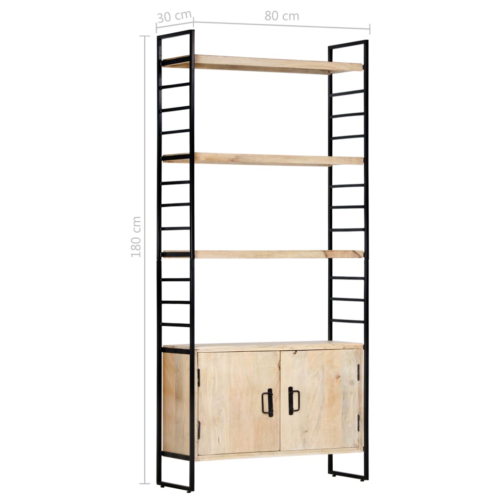 4-Tier Bookcase 80x30x180 cm Solid Mango Wood- Bookcases & Standing Shelves - HomeShopIreland - Home Shop Ireland - Bookcases & Standing Shelves - 4-Tier Bookcase 80x30x180 cm Solid Mango Wood