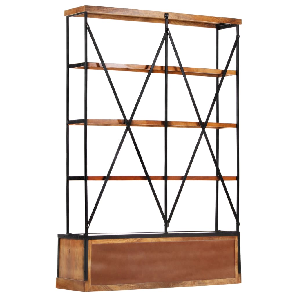 4-Tier Bookcase with 6 Drawers 122x36x181 cm Solid Mango Wood- Bookcases & Standing Shelves - HomeShopIreland - Home Shop Ireland - Bookcases & Standing Shelves - 4-Tier Bookcase with 6 Drawers 122x36x181 cm Solid Mango Wood