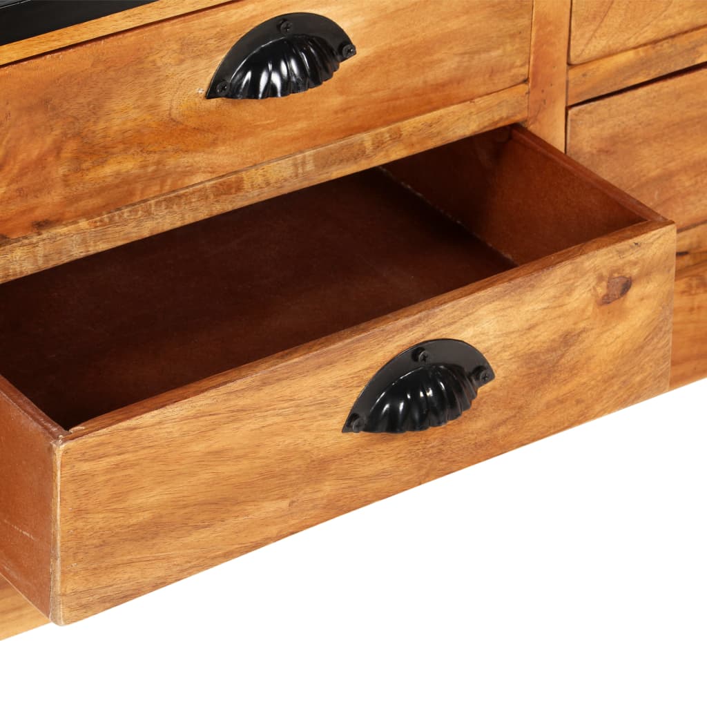 4-Tier Bookcase with 6 Drawers 122x36x181 cm Solid Mango Wood- Bookcases & Standing Shelves - HomeShopIreland - Home Shop Ireland - Bookcases & Standing Shelves - 4-Tier Bookcase with 6 Drawers 122x36x181 cm Solid Mango Wood