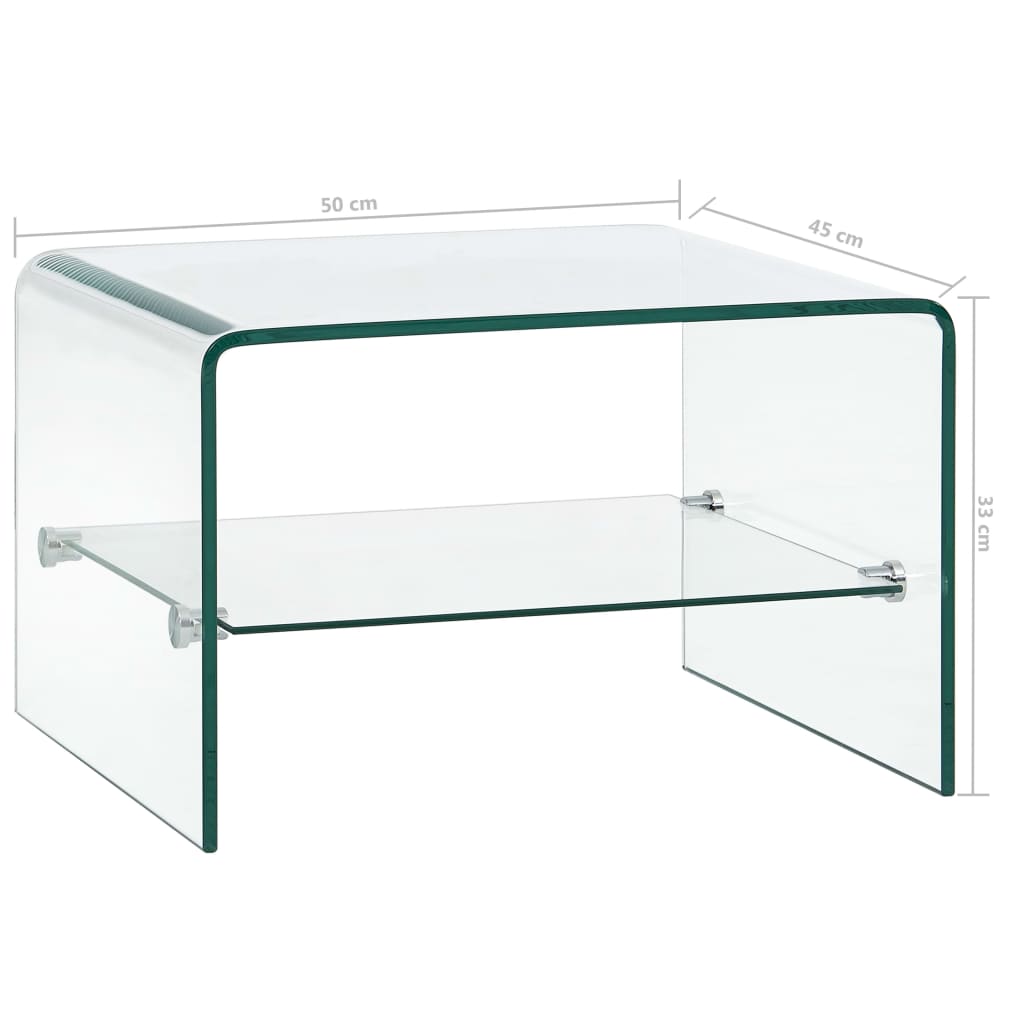 Coffee Table Clear 50x45x33 cm Tempered Glass- Coffee Tables - HomeShopIreland - Home Shop Ireland - Coffee Tables - Coffee Table Clear 50x45x33 cm Tempered Glass