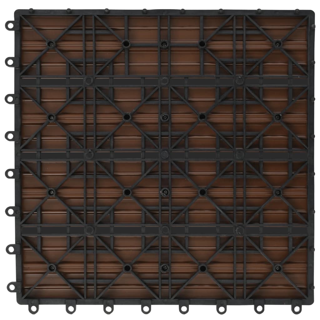 22 pcs Decking Tiles 30x30 cm 2 sqm WPC Dark Brown- Flooring & Carpet - HomeShopIreland - Home Shop Ireland - Flooring & Carpet - 22 pcs Decking Tiles 30x30 cm 2 sqm WPC Dark Brown