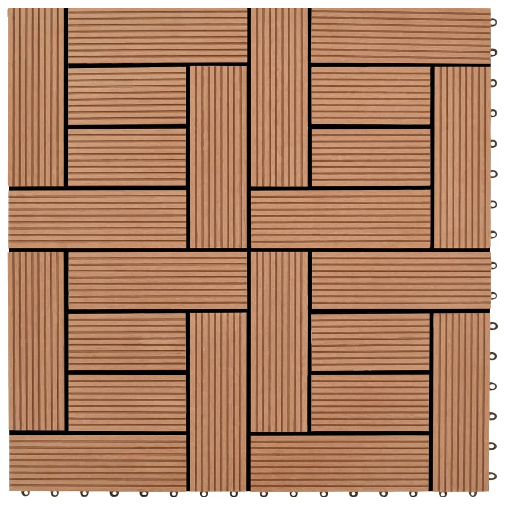 22 pcs Decking Tiles 30x30 cm 2 sqm WPC Black- Flooring & Carpet - HomeShopIreland - Home Shop Ireland - Flooring & Carpet - 22 pcs Decking Tiles 30x30 cm 2 sqm WPC Black