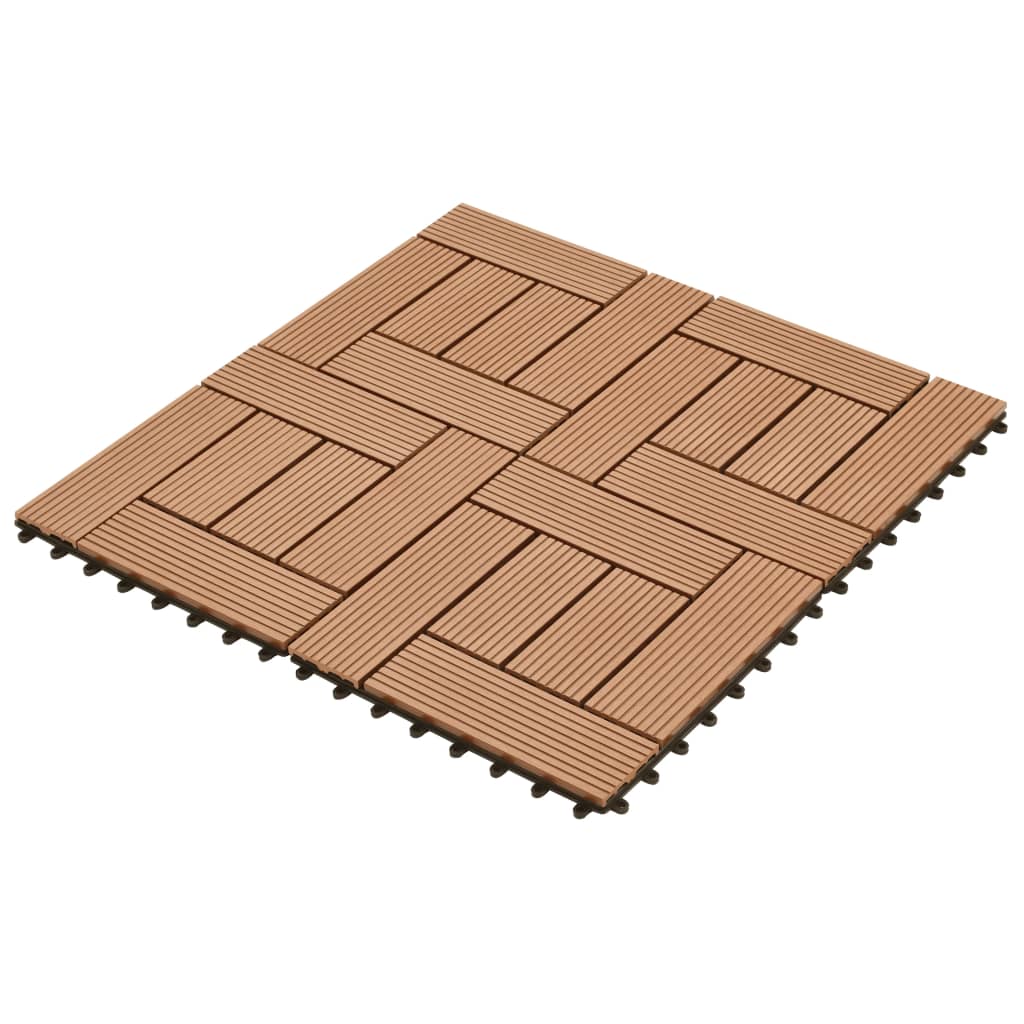 22 pcs Decking Tiles 30x30 cm 2 sqm WPC Black- Flooring & Carpet - HomeShopIreland - Home Shop Ireland - Flooring & Carpet - 22 pcs Decking Tiles 30x30 cm 2 sqm WPC Black