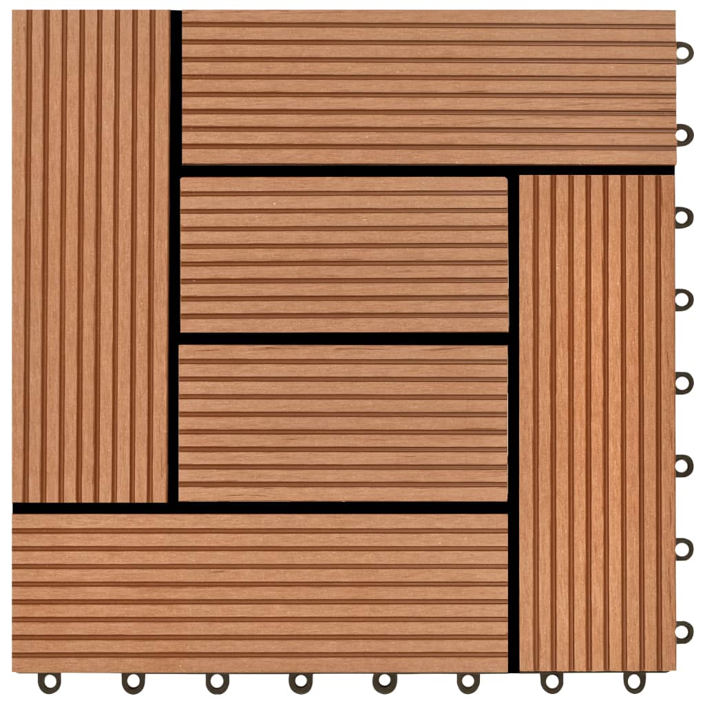 22 pcs Decking Tiles 30x30 cm 2 sqm WPC Black- Flooring & Carpet - HomeShopIreland - Home Shop Ireland - Flooring & Carpet - 22 pcs Decking Tiles 30x30 cm 2 sqm WPC Black