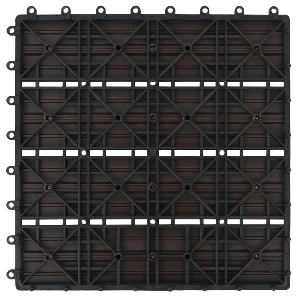 22 pcs Decking Tiles 30x30cm 2 sqm WPC Brown- Flooring & Carpet - HomeShopIreland - Home Shop Ireland - Flooring & Carpet - 22 pcs Decking Tiles 30x30cm 2 sqm WPC Brown