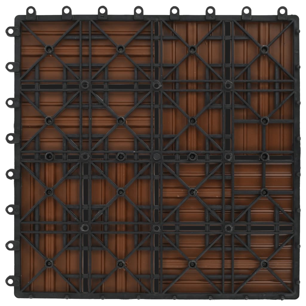 22 pcs Decking Tiles 30x30 cm 2 sqm WPC Brown- Flooring & Carpet - HomeShopIreland - Home Shop Ireland - Flooring & Carpet - 22 pcs Decking Tiles 30x30 cm 2 sqm WPC Brown
