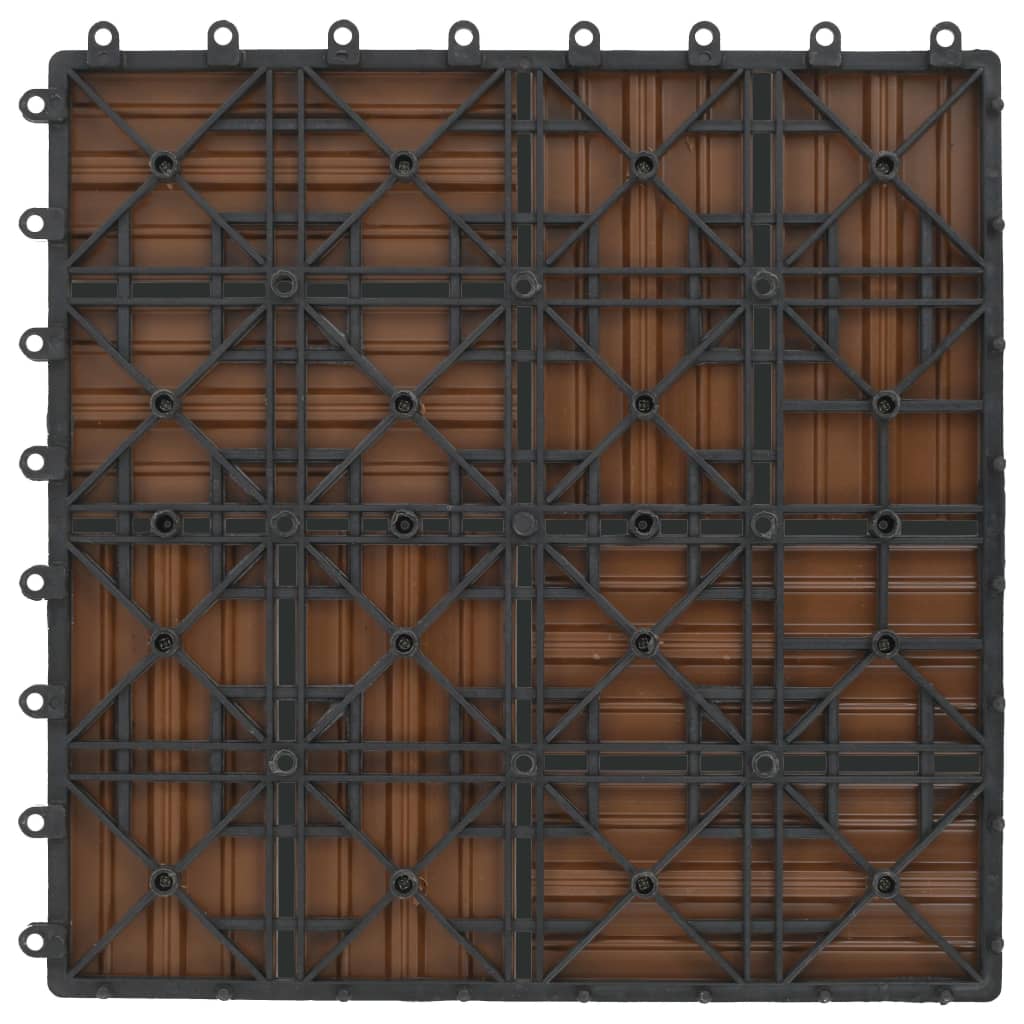 22 pcs Decking Tiles 30x30 cm 2 sqm WPC Teak Colour- Flooring & Carpet - HomeShopIreland - Home Shop Ireland - Flooring & Carpet - 22 pcs Decking Tiles 30x30 cm 2 sqm WPC Teak Colour