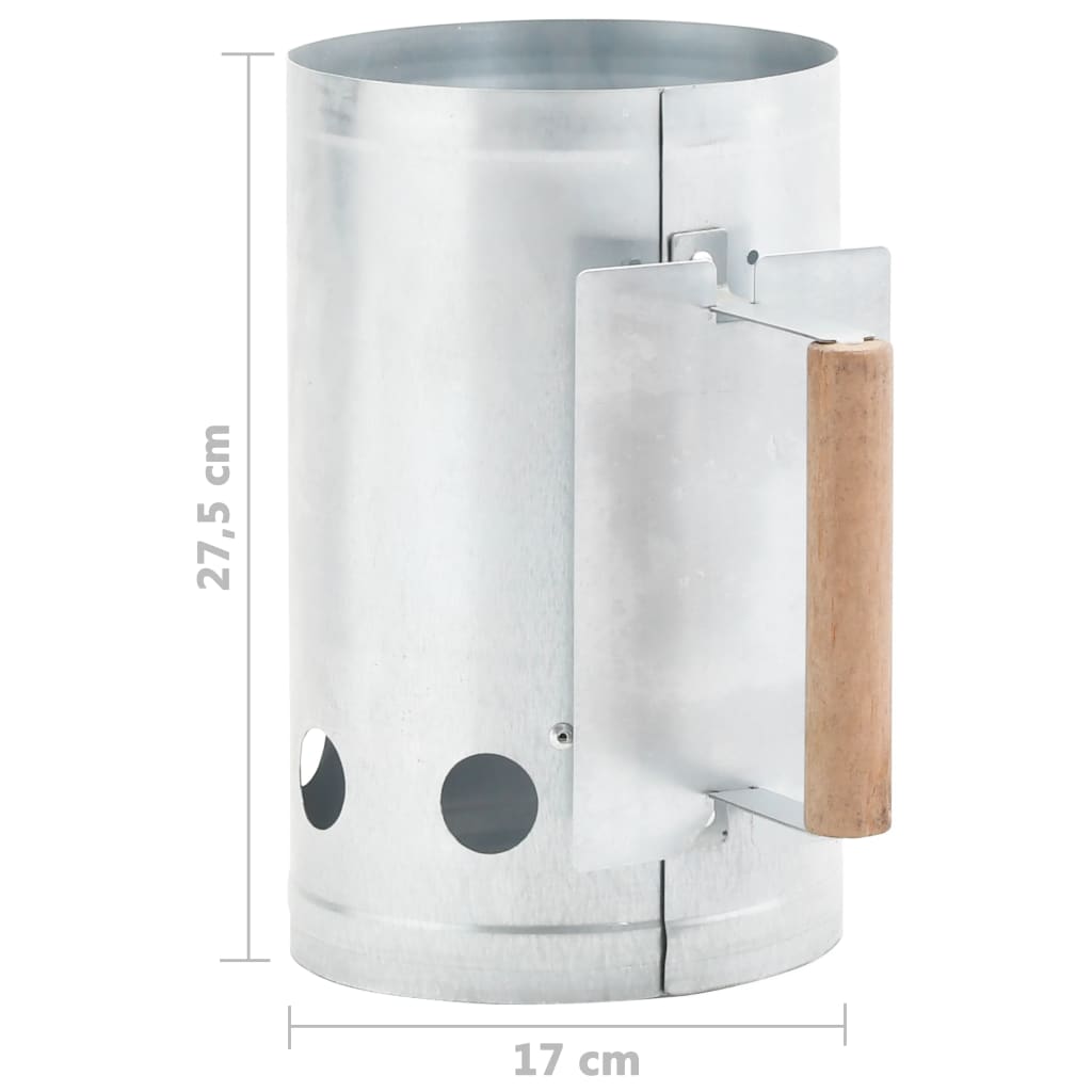Charcoal Grill Chimney Starter Galvanised Steel- Outdoor Grill Accessories - HomeShopIreland - Home Shop Ireland - Outdoor Grill Accessories - Charcoal Grill Chimney Starter Galvanised Steel