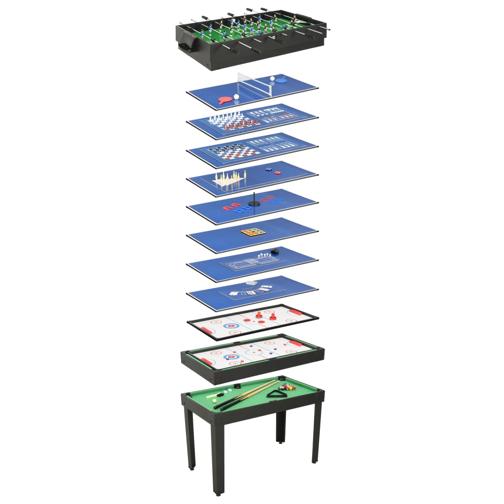 15-in-1 Multi Game Table 121x61x82 cm Black- Indoor Games - HomeShopIreland - Home Shop Ireland - Indoor Games - 15-in-1 Multi Game Table 121x61x82 cm Black