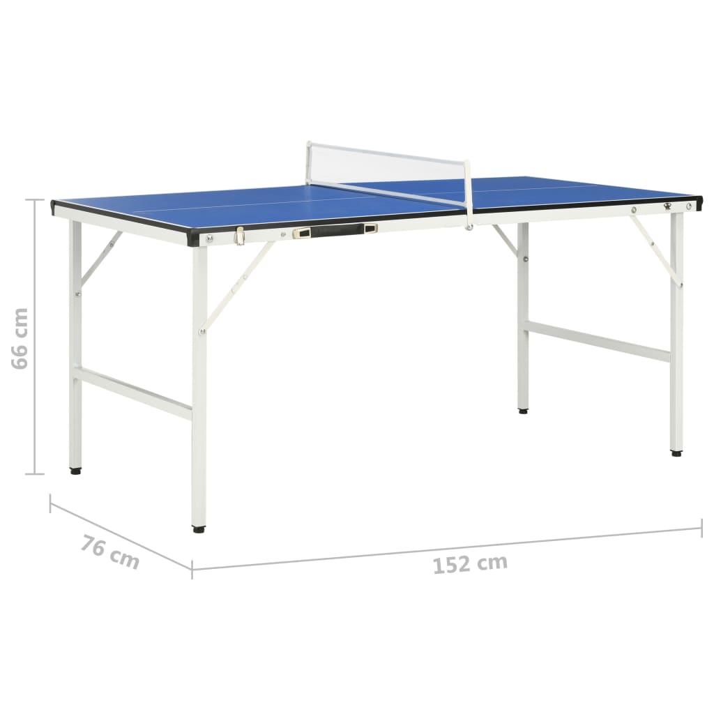 5 Feet Ping Pong Table with Net 152x76x66 cm Blue- Ping Pong Tables - HomeShopIreland - Home Shop Ireland - Ping Pong Tables - 5 Feet Ping Pong Table with Net 152x76x66 cm Blue