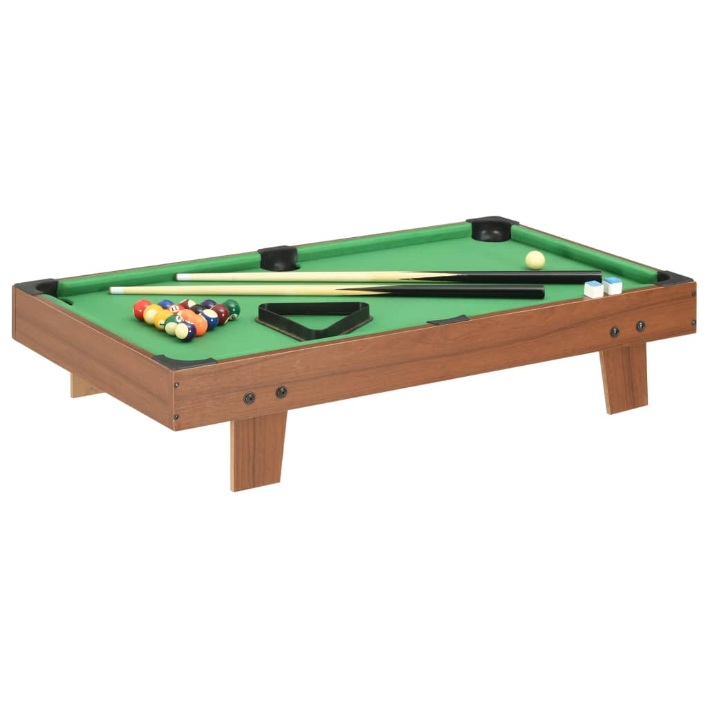 3 Feet Mini Pool Table 92x52x19 cm Brown and Green- Billiards Tables - HomeShopIreland - Home Shop Ireland - Billiards Tables - 3 Feet Mini Pool Table 92x52x19 cm Brown and Green