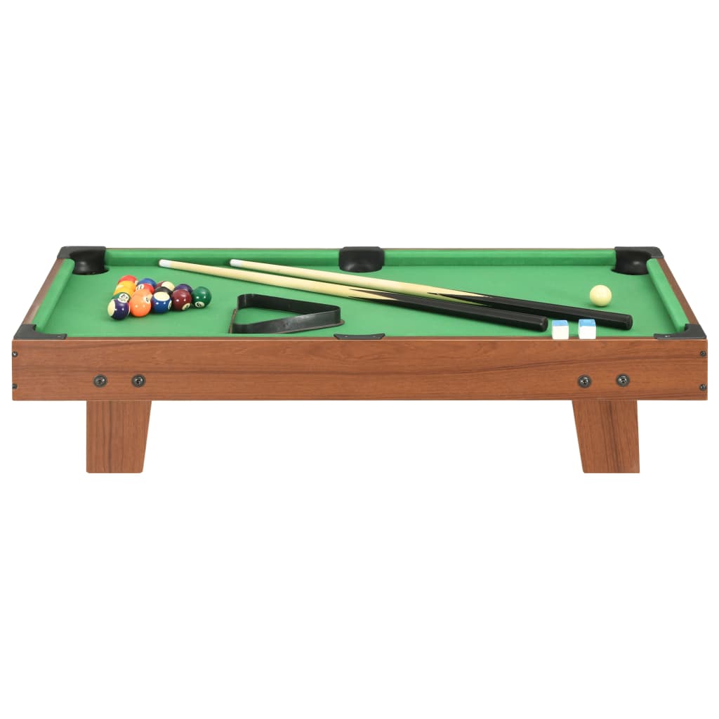 3 Feet Mini Pool Table 92x52x19 cm Brown and Green- Billiards Tables - HomeShopIreland - Home Shop Ireland - Billiards Tables - 3 Feet Mini Pool Table 92x52x19 cm Brown and Green