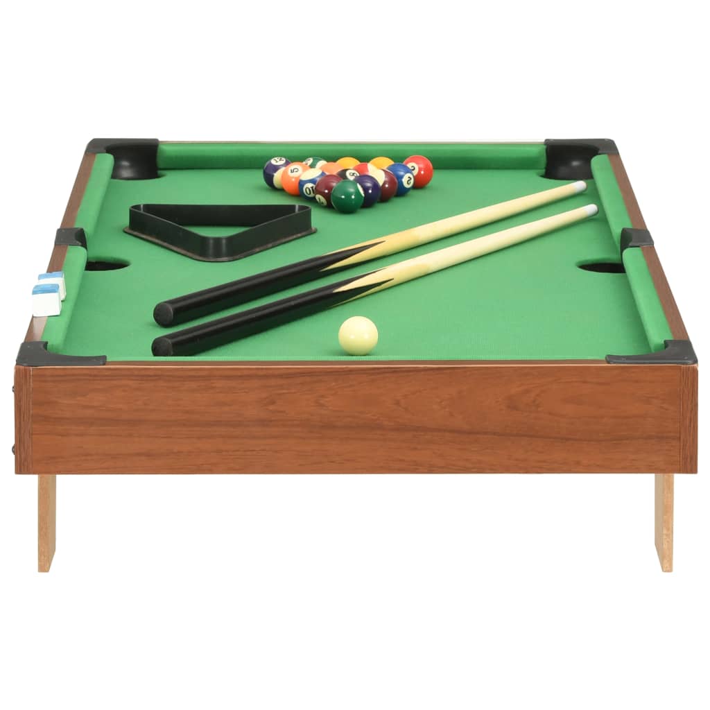 3 Feet Mini Pool Table 92x52x19 cm Brown and Green- Billiards Tables - HomeShopIreland - Home Shop Ireland - Billiards Tables - 3 Feet Mini Pool Table 92x52x19 cm Brown and Green