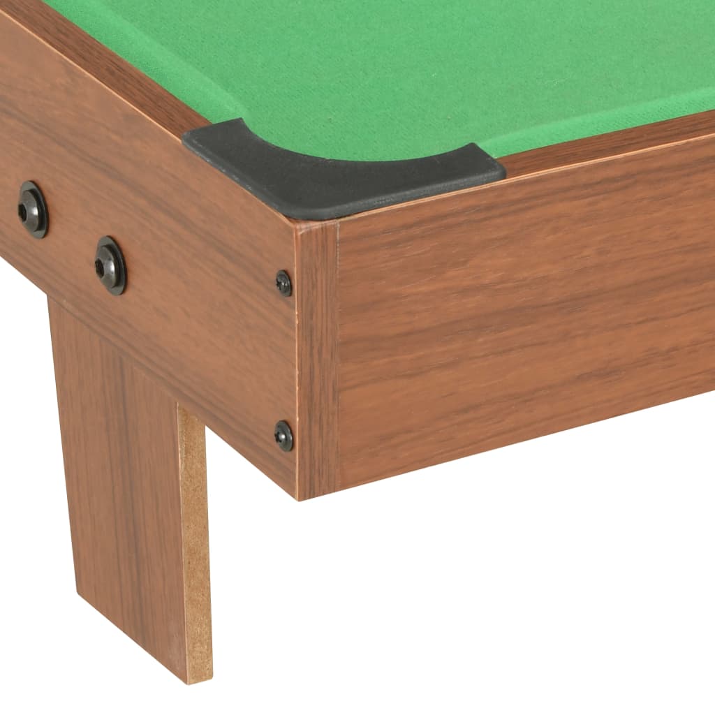 3 Feet Mini Pool Table 92x52x19 cm Brown and Green- Billiards Tables - HomeShopIreland - Home Shop Ireland - Billiards Tables - 3 Feet Mini Pool Table 92x52x19 cm Brown and Green