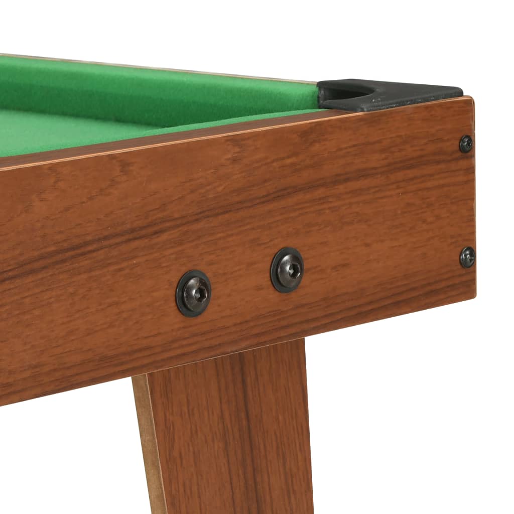 3 Feet Mini Pool Table 92x52x19 cm Brown and Green- Billiards Tables - HomeShopIreland - Home Shop Ireland - Billiards Tables - 3 Feet Mini Pool Table 92x52x19 cm Brown and Green