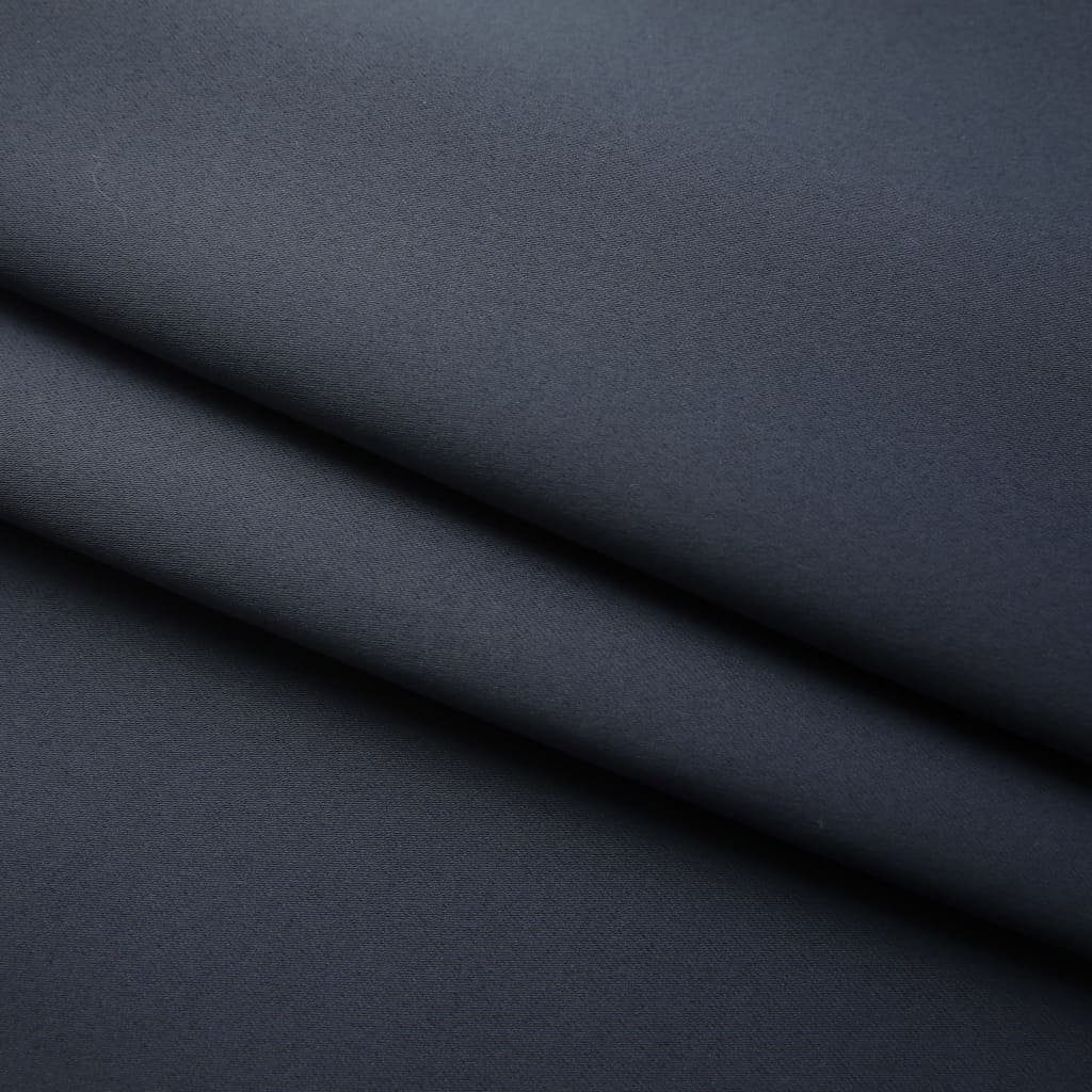 Blackout Curtain with Hooks Anthracite 290x245 cm- Curtains & Drapes - HomeShopIreland - Home Shop Ireland - Curtains & Drapes - Blackout Curtain with Hooks Anthracite 290x245 cm