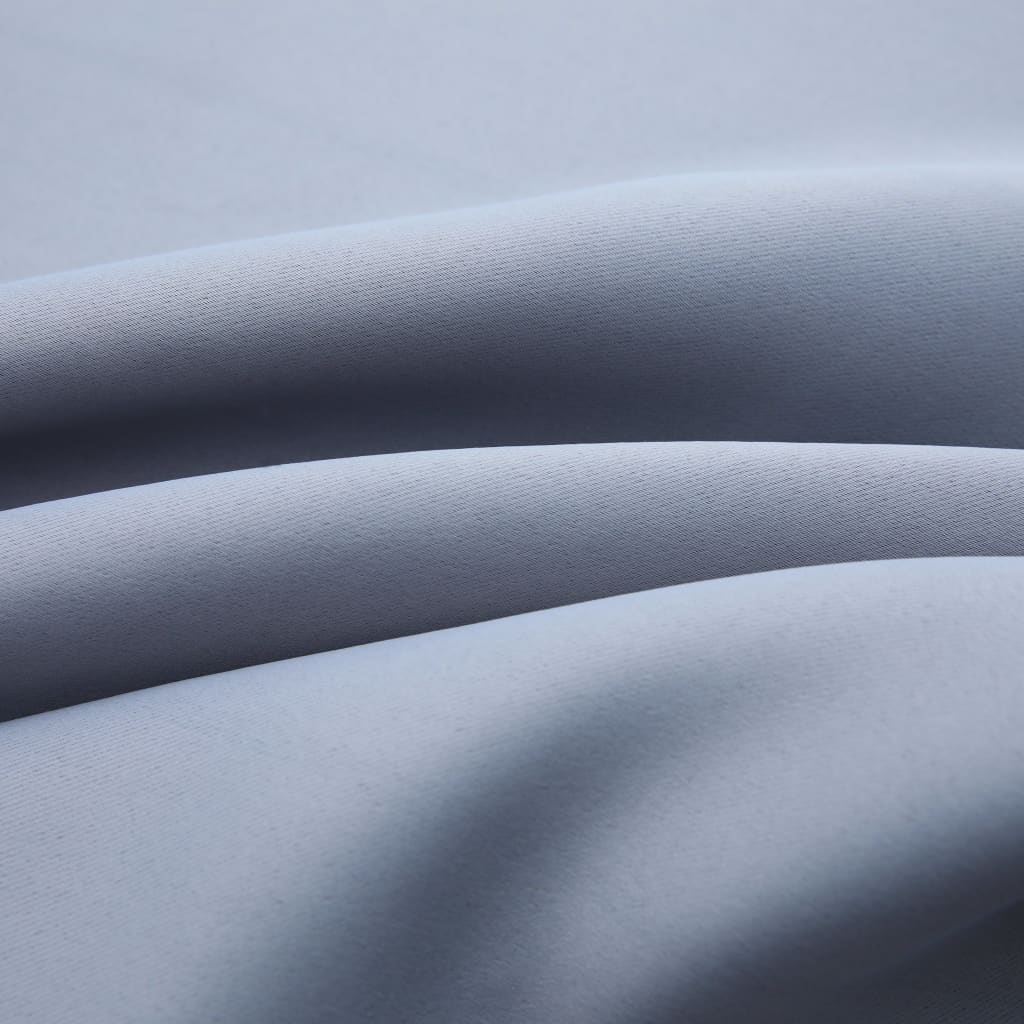 Blackout Curtain with Metal Rings Grey 290x245 cm- Curtains & Drapes - HomeShopIreland - Home Shop Ireland - Curtains & Drapes - Blackout Curtain with Metal Rings Grey 290x245 cm