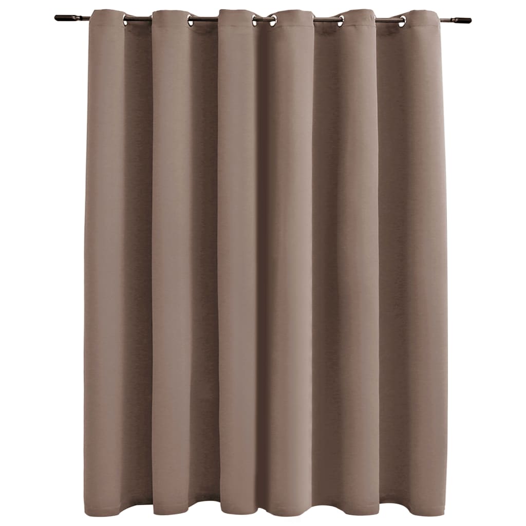 Blackout Curtain with Metal Rings Taupe 290x245 cm- Curtains & Drapes - HomeShopIreland - Home Shop Ireland - Curtains & Drapes - Blackout Curtain with Metal Rings Taupe 290x245 cm