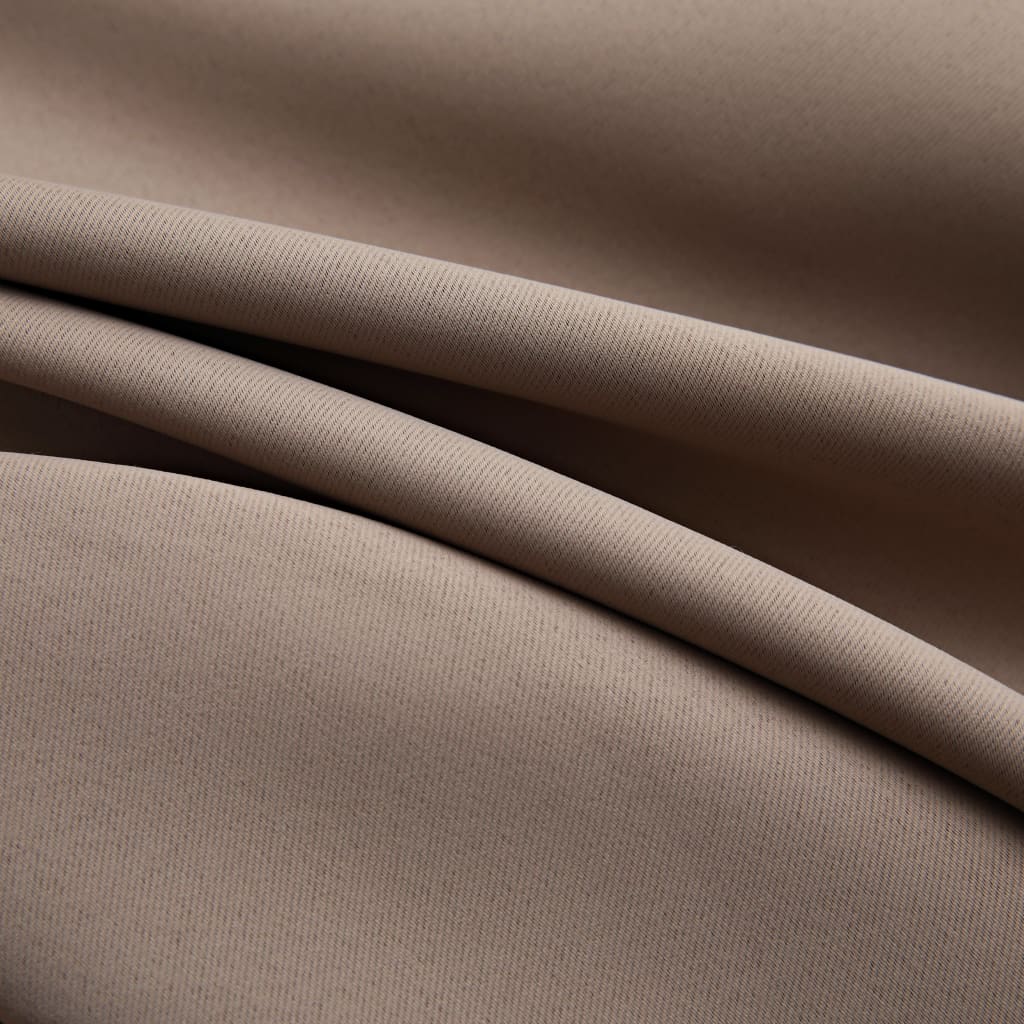 Blackout Curtain with Metal Rings Taupe 290x245 cm- Curtains & Drapes - HomeShopIreland - Home Shop Ireland - Curtains & Drapes - Blackout Curtain with Metal Rings Taupe 290x245 cm