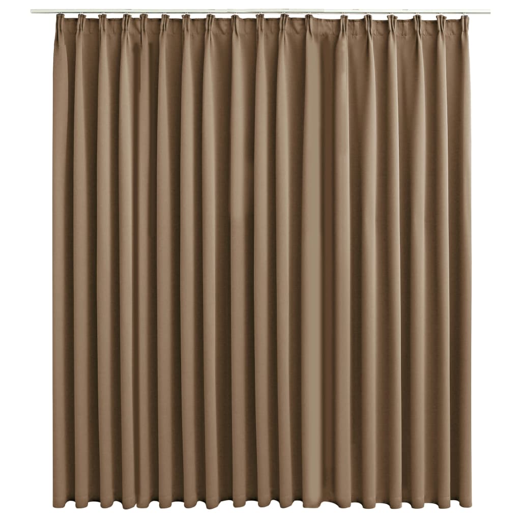 Blackout Curtain with Hooks Taupe 290x245 cm- Curtains & Drapes - HomeShopIreland - Home Shop Ireland - Curtains & Drapes - Blackout Curtain with Hooks Taupe 290x245 cm