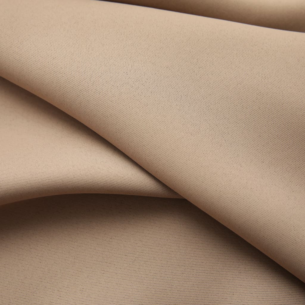 Blackout Curtain with Hooks Taupe 290x245 cm- Curtains & Drapes - HomeShopIreland - Home Shop Ireland - Curtains & Drapes - Blackout Curtain with Hooks Taupe 290x245 cm