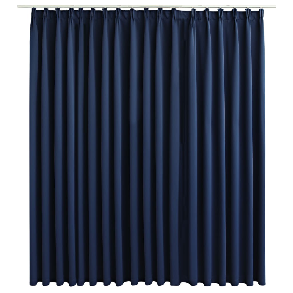 Blackout Curtain with Hooks Blue 290x245 cm- Curtains & Drapes - HomeShopIreland - Home Shop Ireland - Curtains & Drapes - Blackout Curtain with Hooks Blue 290x245 cm