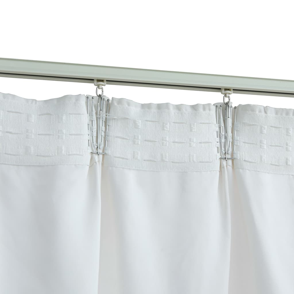 Blackout Curtains with Hooks 2 pcs Off White 140x175 cm- Curtains & Drapes - HomeShopIreland - Home Shop Ireland - Curtains & Drapes - Blackout Curtains with Hooks 2 pcs Off White 140x175 cm