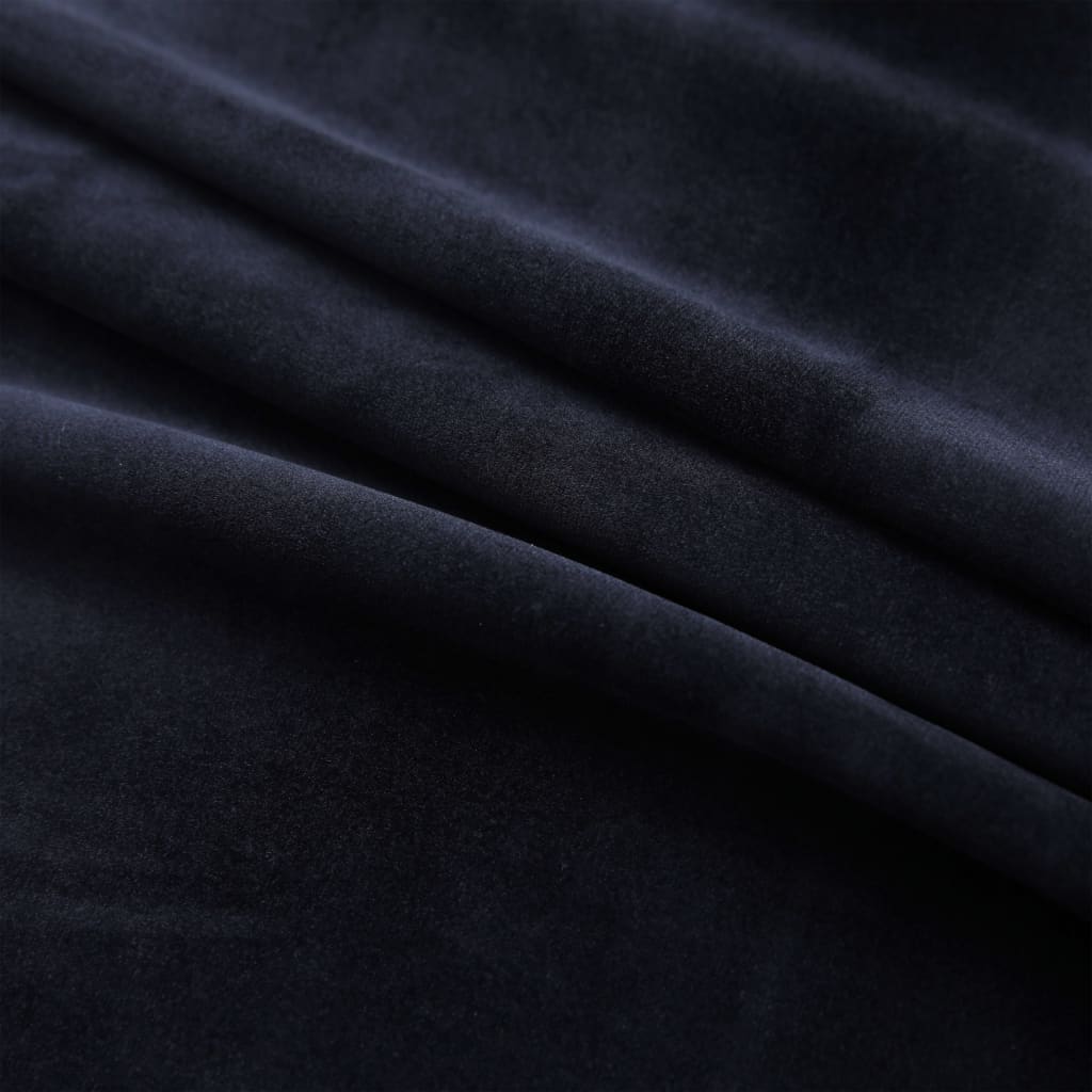 Blackout Curtains with Rings 2 pcs Velvet Black 140x225 cm- Curtains & Drapes - HomeShopIreland - Home Shop Ireland - Curtains & Drapes - Blackout Curtains with Rings 2 pcs Velvet Black 140x225 cm